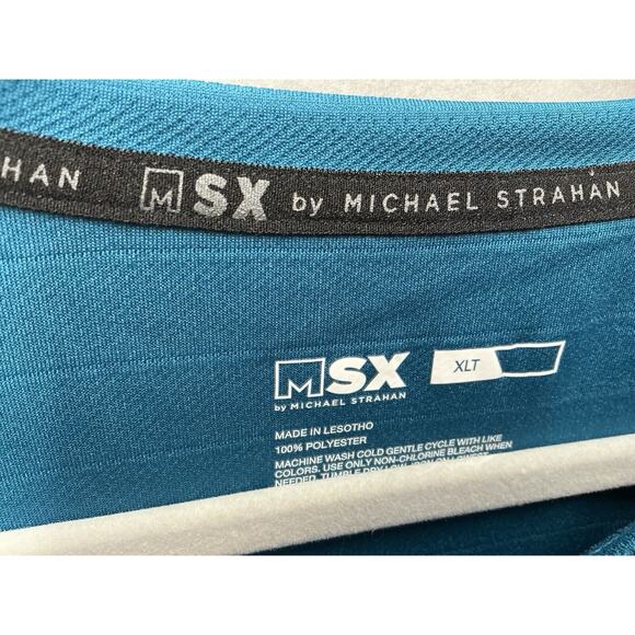 Michael Strahan MSX Mens Teal Polyester Long Sleeve Activewear Shirt Size XLT - Picture 3 of 10